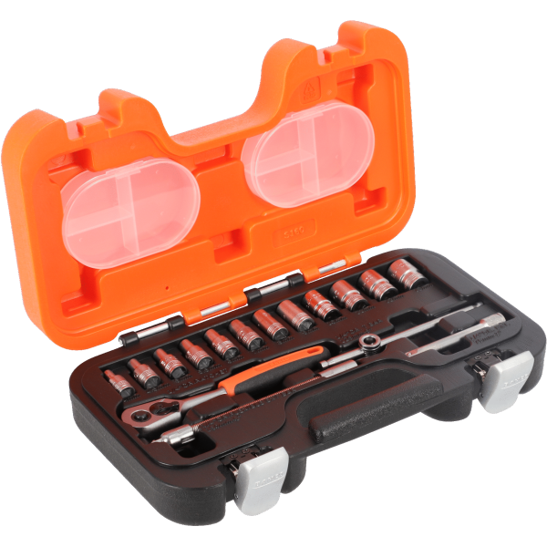 JUEGO DE DADOS 1/4″ HEXAGONALES 17PZS #S160 BAHCO
